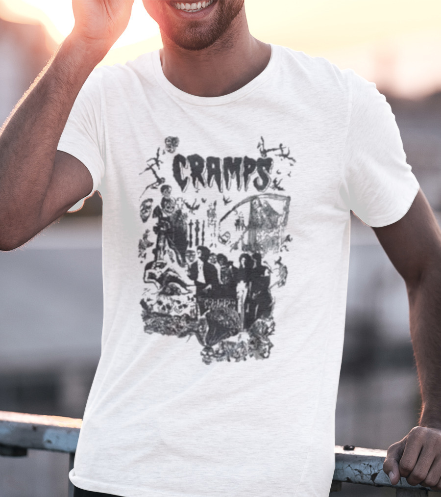 Cramps Punk Rock Psychobilly Tour 1982 Bad Music For Bad People T-Shirt