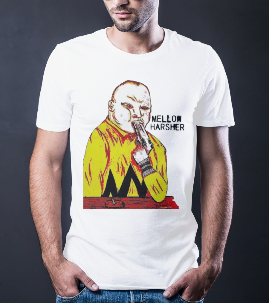Shattered Dreams Mellow Harsher Yellow Red Illustration T-Shirt