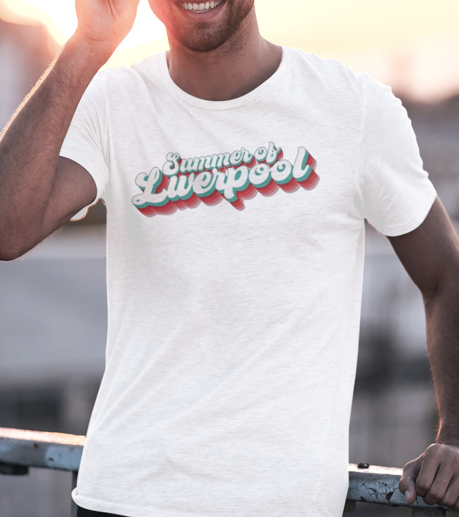 Summer Of Liverpool Vintage Text Cascade T-Shirt