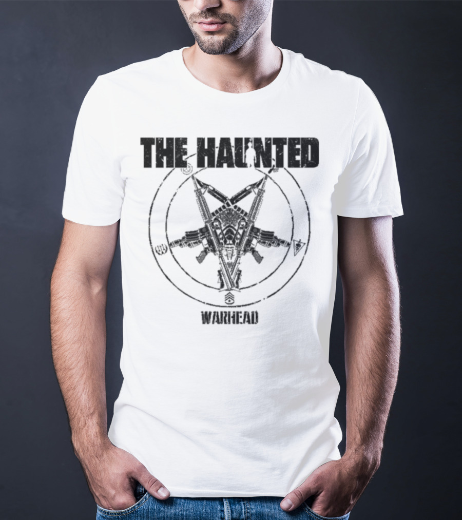 The Haunted Warhead Occult Symbolic Skull And Gun Emblem T-Shirt