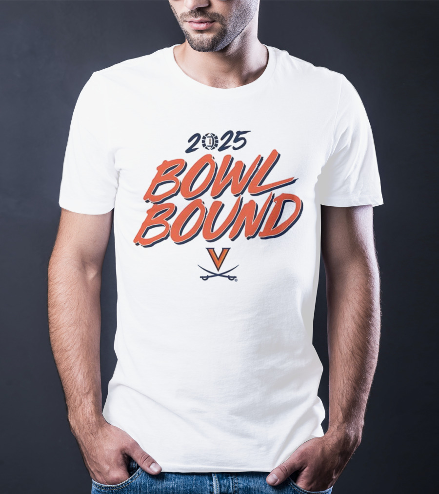 2025 Virginia Cavaliers Bowl Bound V Logo T-Shirt