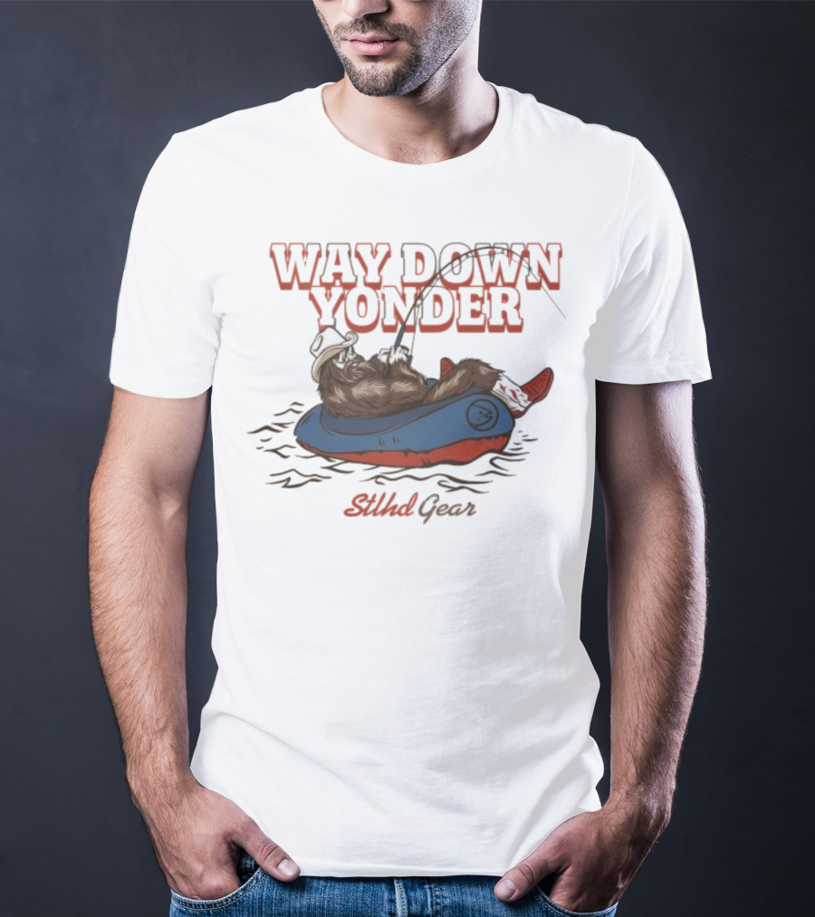 Way Down Yonder Stlhd Gear Cowboy Floating Adventure T-Shirt