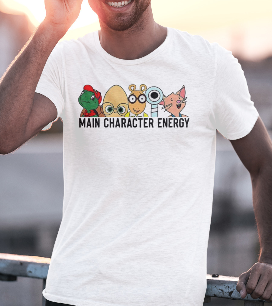 Main Character Energy Arthur Franklin Moomintroll Max And Ruby Children's Books Cartoon T-Shirt