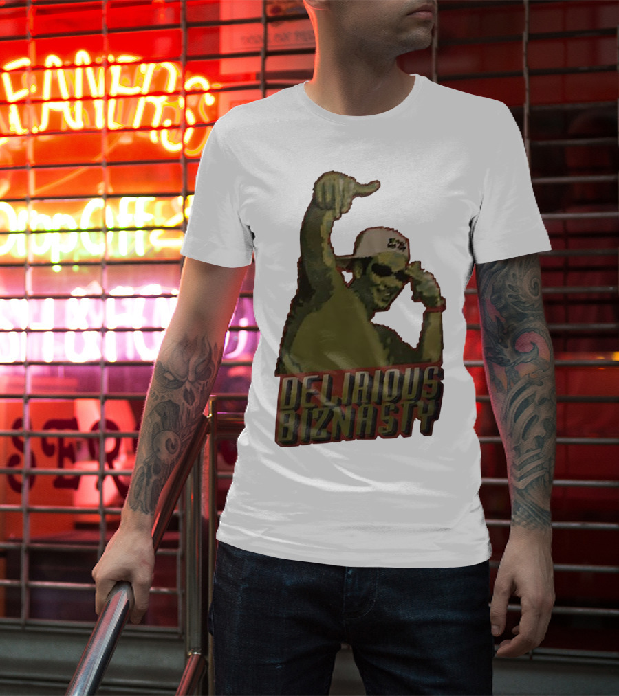 Delirious Biznasty Graphic With Man In Sunglasses And Cap T-Shirt