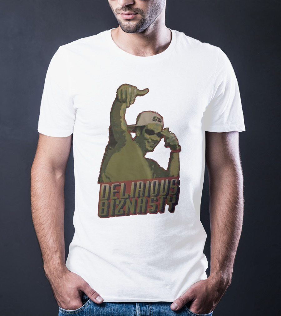 Delirious Biznasty Graphic With Man In Sunglasses And Cap T-Shirt