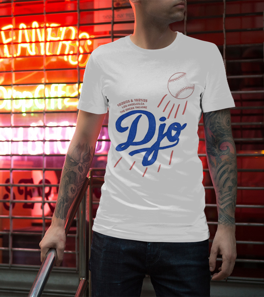 Djo Greek Theatre Los Angeles Dodgers CA Oct 20 2025 Tour T-Shirt