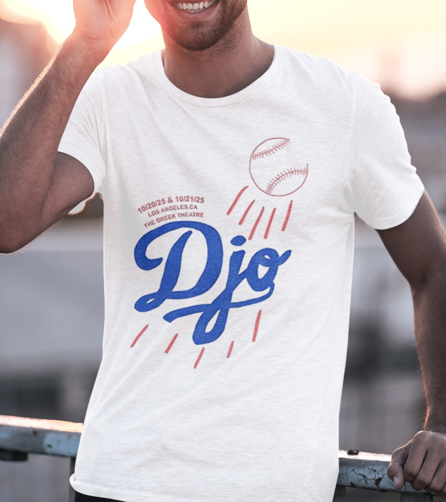 Djo Greek Theatre Los Angeles Dodgers CA Oct 20 2025 Tour T-Shirt