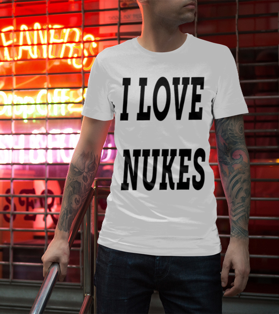 I Love Nukes DJ Smokey Retro Vibe T-Shirt