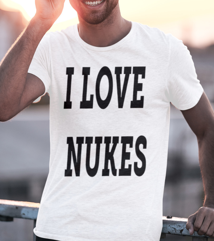 I Love Nukes DJ Smokey Retro Vibe T-Shirt