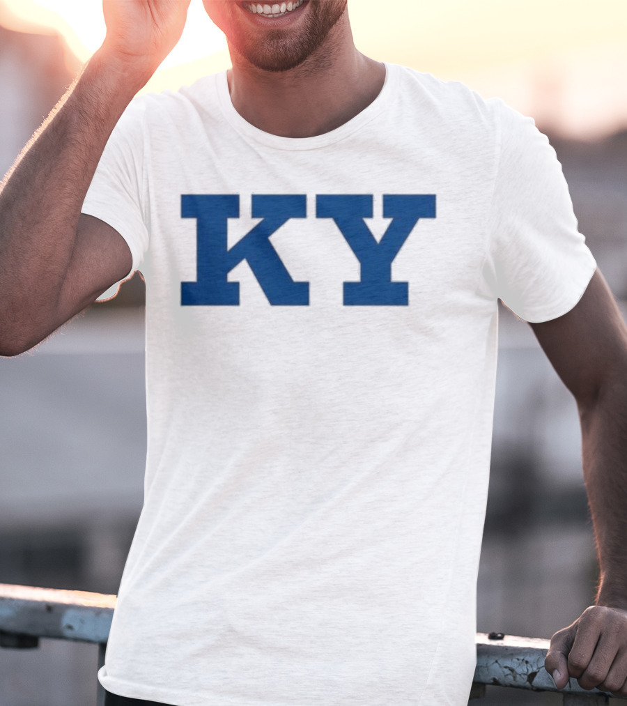 Kentucky KY Bold Blue Letters Iconic State Pride T-Shirt