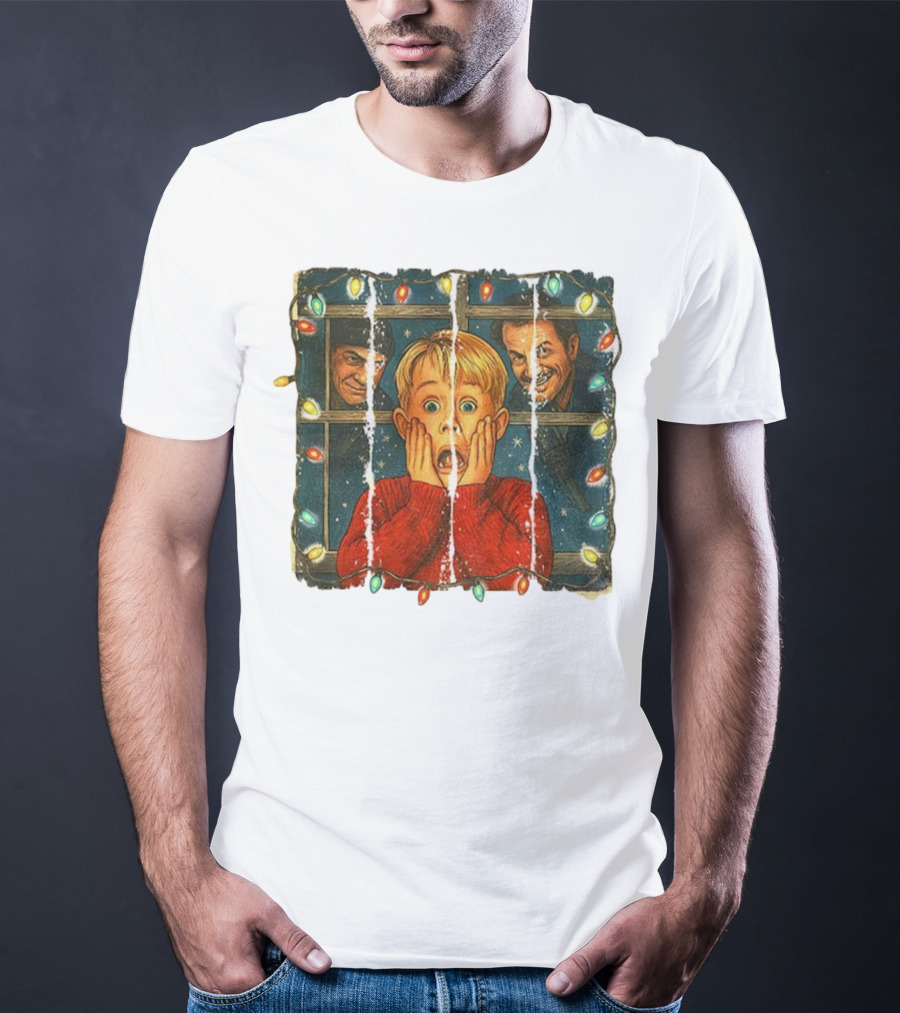 Kevin McCallister Home Alone Merry Christmas With Harry And Marv T-Shirt