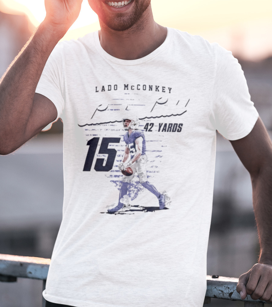 Ladd McConkey Punt Return 42 Yards 15 T-Shirt