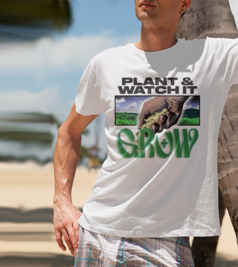 Plant & It Grow Hand With Nature Scenery T-Shirt