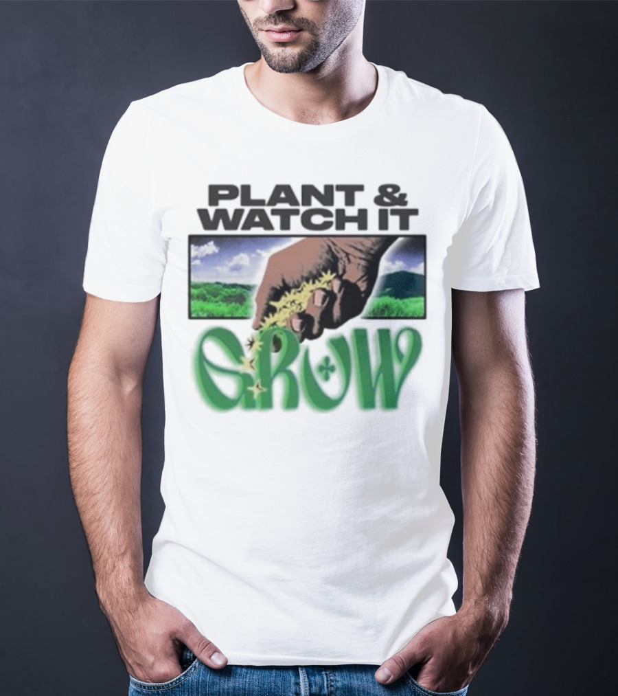 Plant & It Grow Hand With Nature Scenery T-Shirt