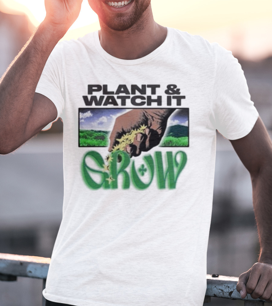 Plant & It Grow Hand With Nature Scenery T-Shirt