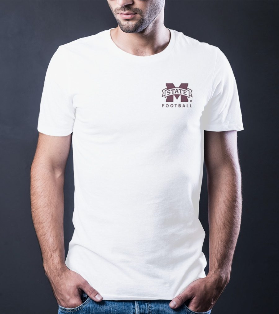 Mississippi State University Bulldogs MSU Football Bully Mascot Double-Sided T-Shirt