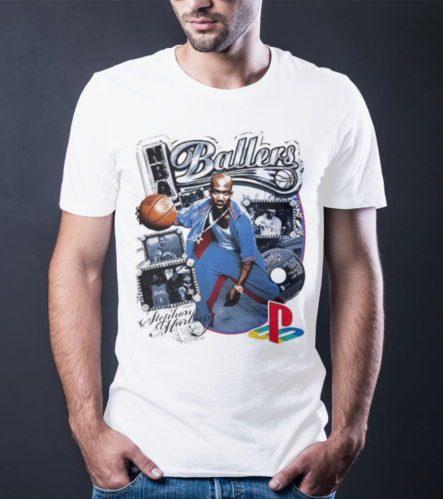 NBA Ballers Stephon Marbury PS2 Experience Fantasy Lifestyle Of An NBA Superstar T-Shirt