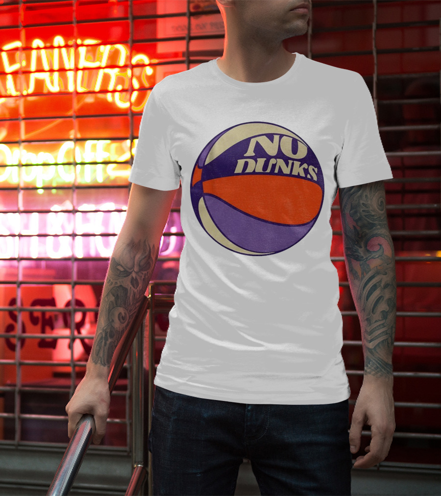 No Dunks Retro Style Basketball NBA Vintage Sports Aesthetic T-Shirt