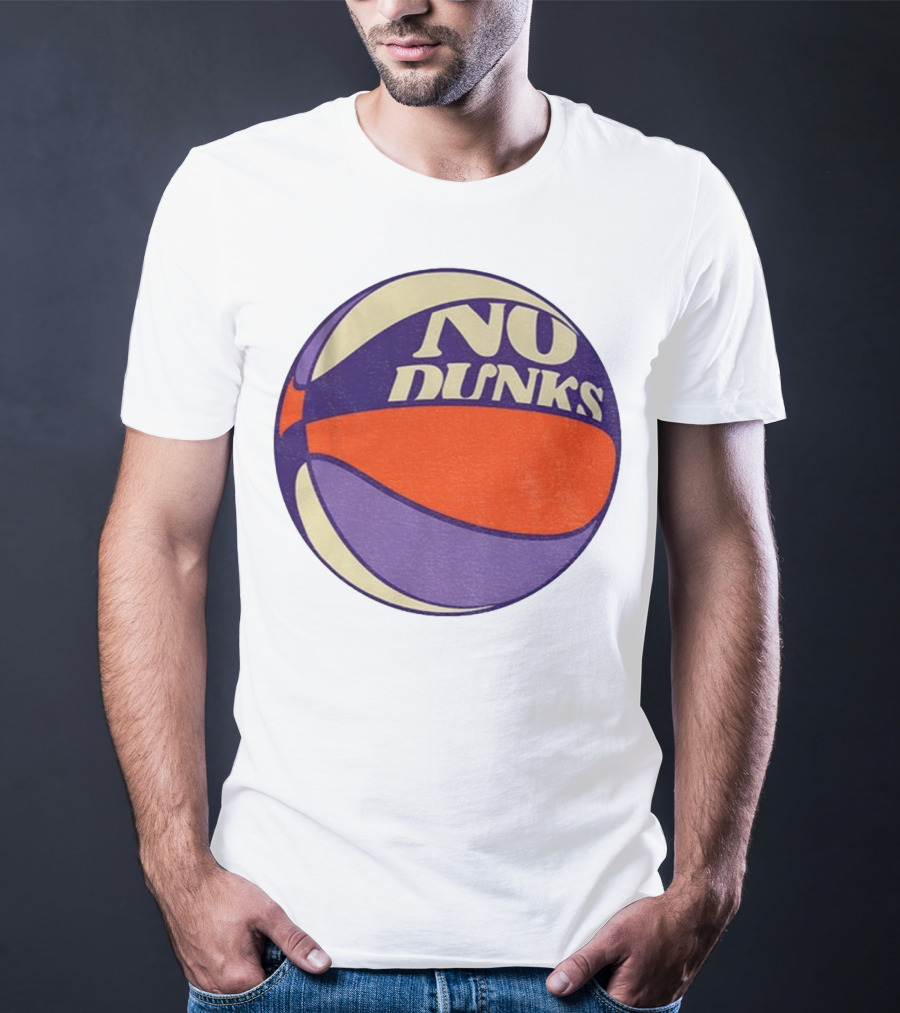 No Dunks Retro Style Basketball NBA Vintage Sports Aesthetic T-Shirt