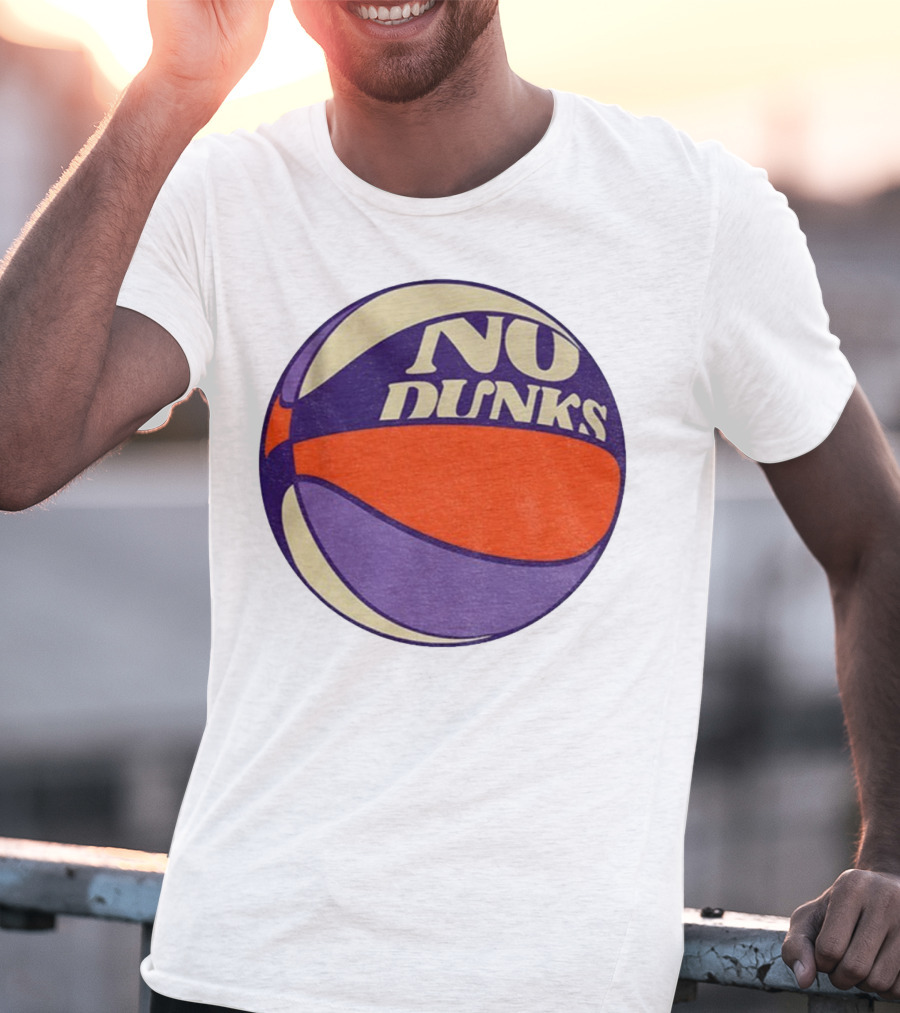 No Dunks Retro Style Basketball NBA Vintage Sports Aesthetic T-Shirt