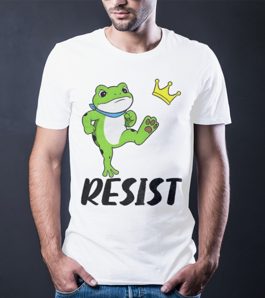 Resist Portland Frog Kicks Crown Political Anti Maga T-Shirt