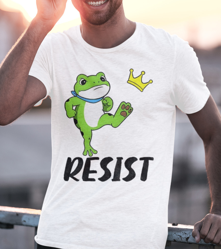 Resist Portland Frog Kicks Crown Political Anti Maga T-Shirt