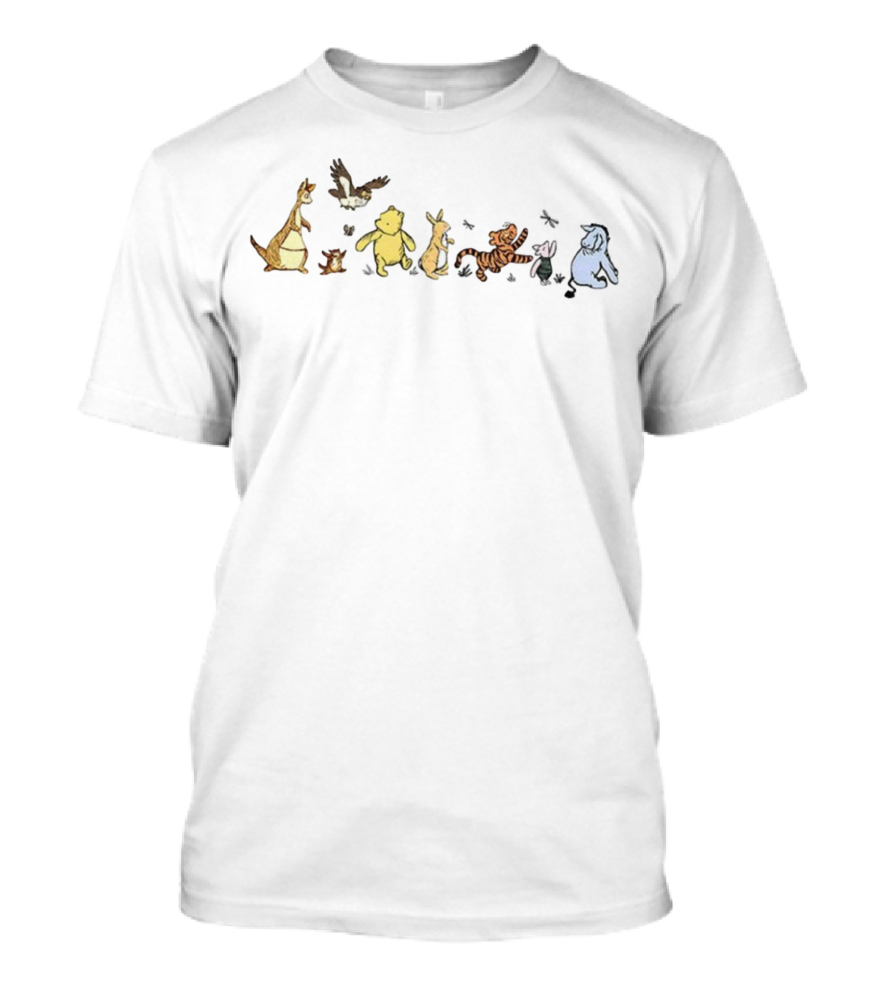 Winnie The Pooh Tigger Piglet Eeyore Kanga Roo Owl And Friends Disneyland Cartoon T-Shirt