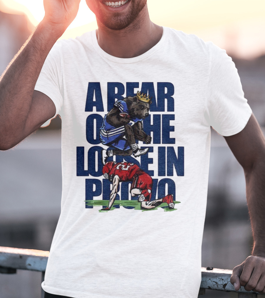 A Bear On The Loose In Provo Jump Over Kansas City Chief T-Shirt