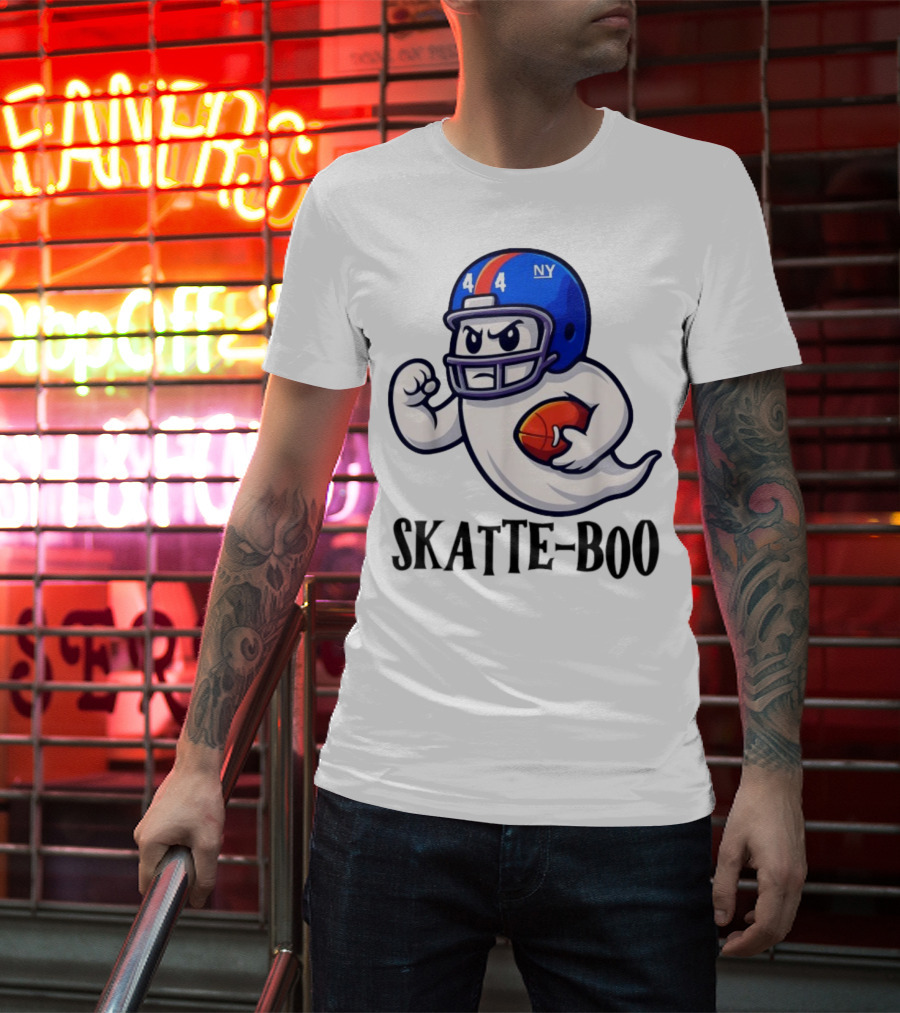 New York Giants Skatte-Boo Ghost Halloween Football Spirit T-Shirt