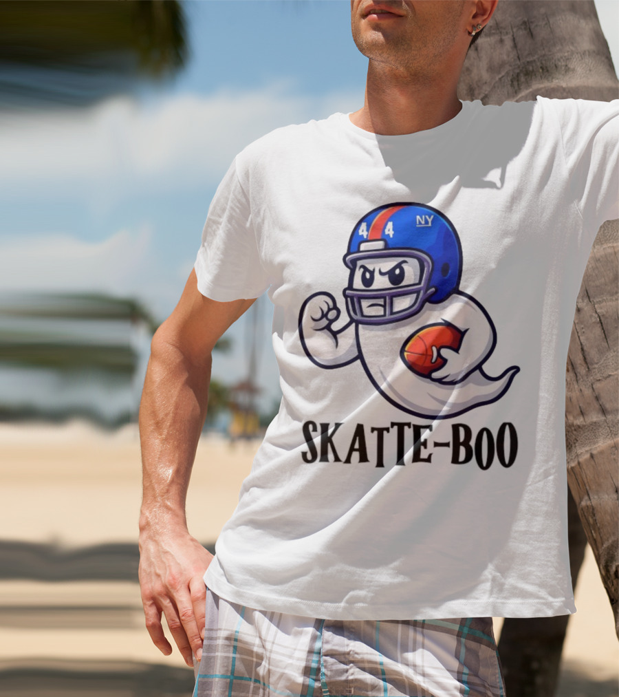 New York Giants Skatte-Boo Ghost Halloween Football Spirit T-Shirt