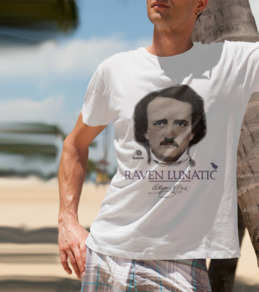 Raven Lunatic Edgar Allan Poe T-Shirt