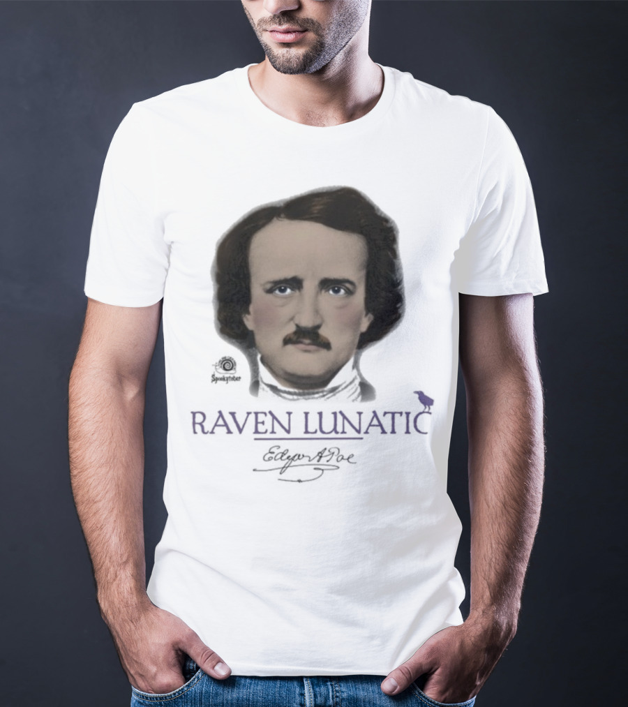 Raven Lunatic Edgar Allan Poe T-Shirt