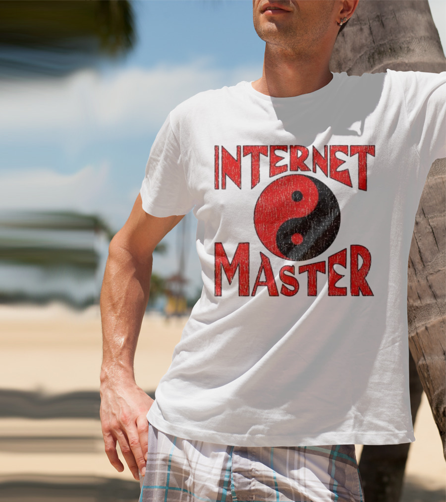 Internet Master Yin Yang Symbol Retro Design T-Shirt