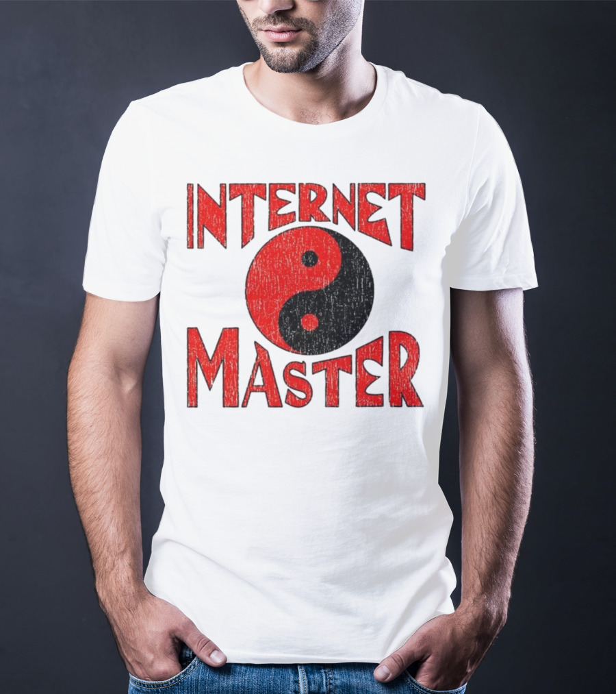 Internet Master Yin Yang Symbol Retro Design T-Shirt