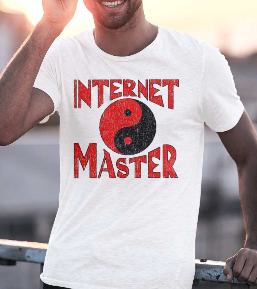 Internet Master Yin Yang Symbol Retro Design T-Shirt