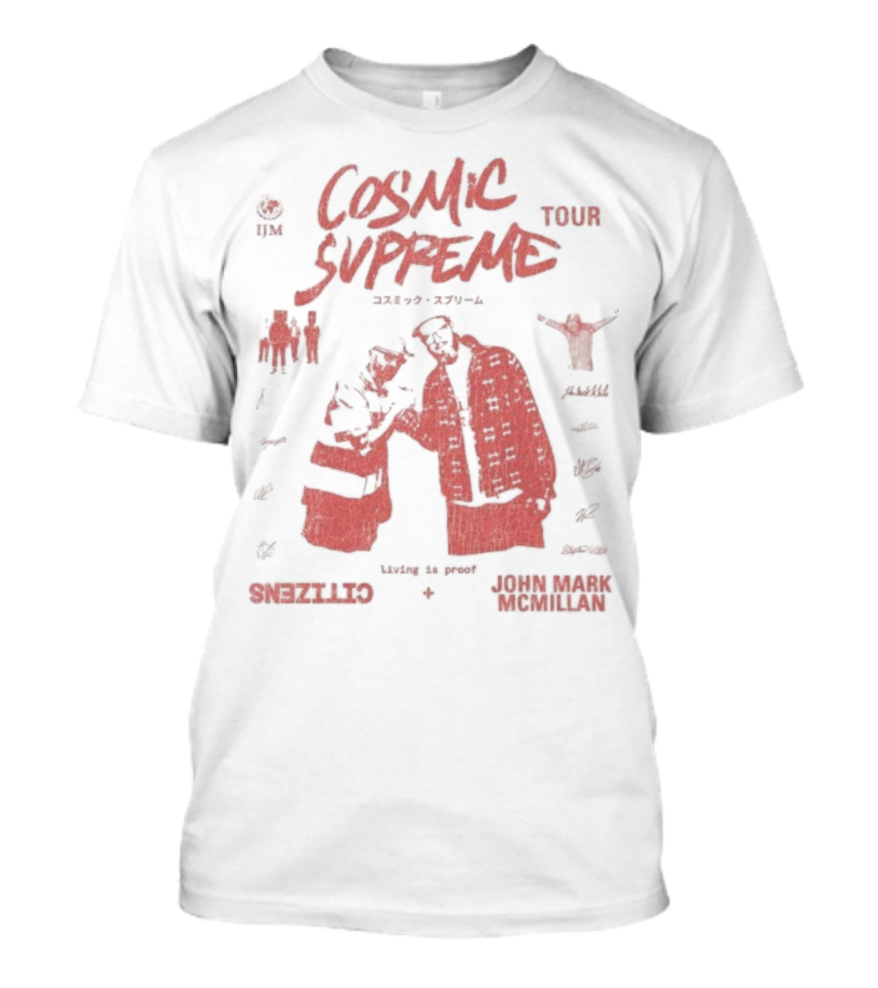 Cosmic Supreme Tour 2025 Living Is Proof John Mark Paparazzi Astro Wave T-Shirt