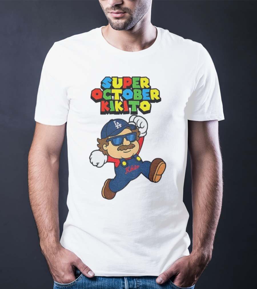 Super October Kikito LA Dodgers Baseball Character With Sunglasses T-Shirt