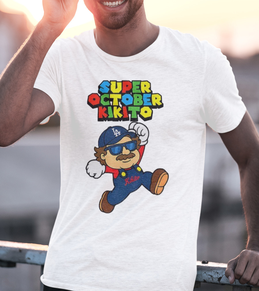 Super October Kikito LA Dodgers Baseball Character With Sunglasses T-Shirt