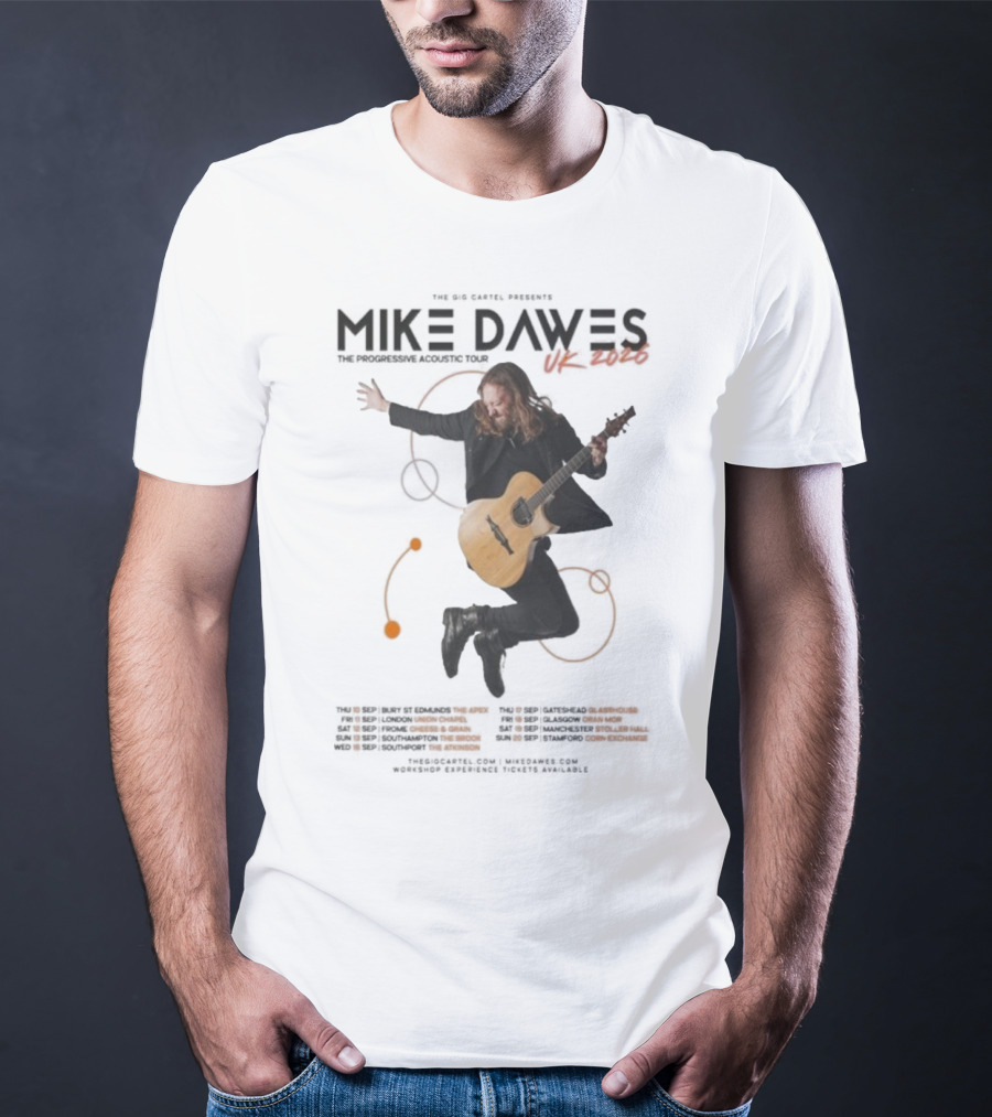 Mike Dawes UK Tour 2026 Progressive Acoustic Experience T-Shirt