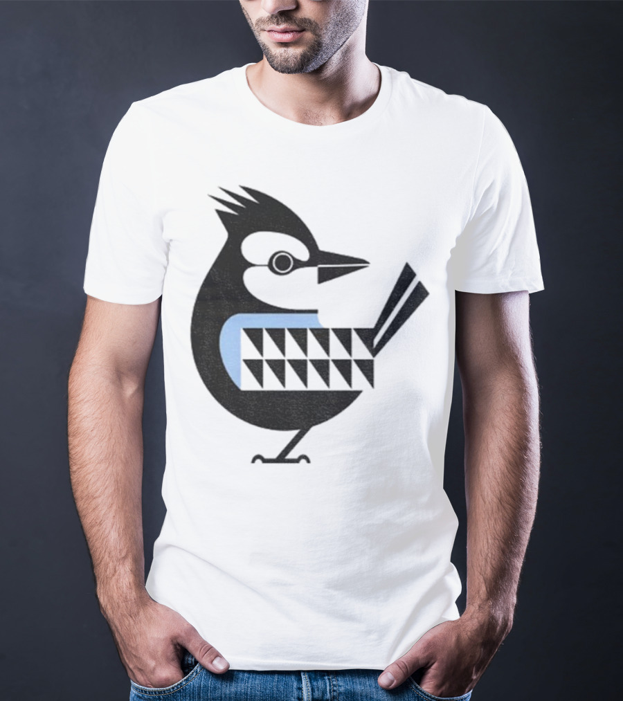 Toronto Blue Jays Retro Blue Bird Baseball Illustration T-Shirt