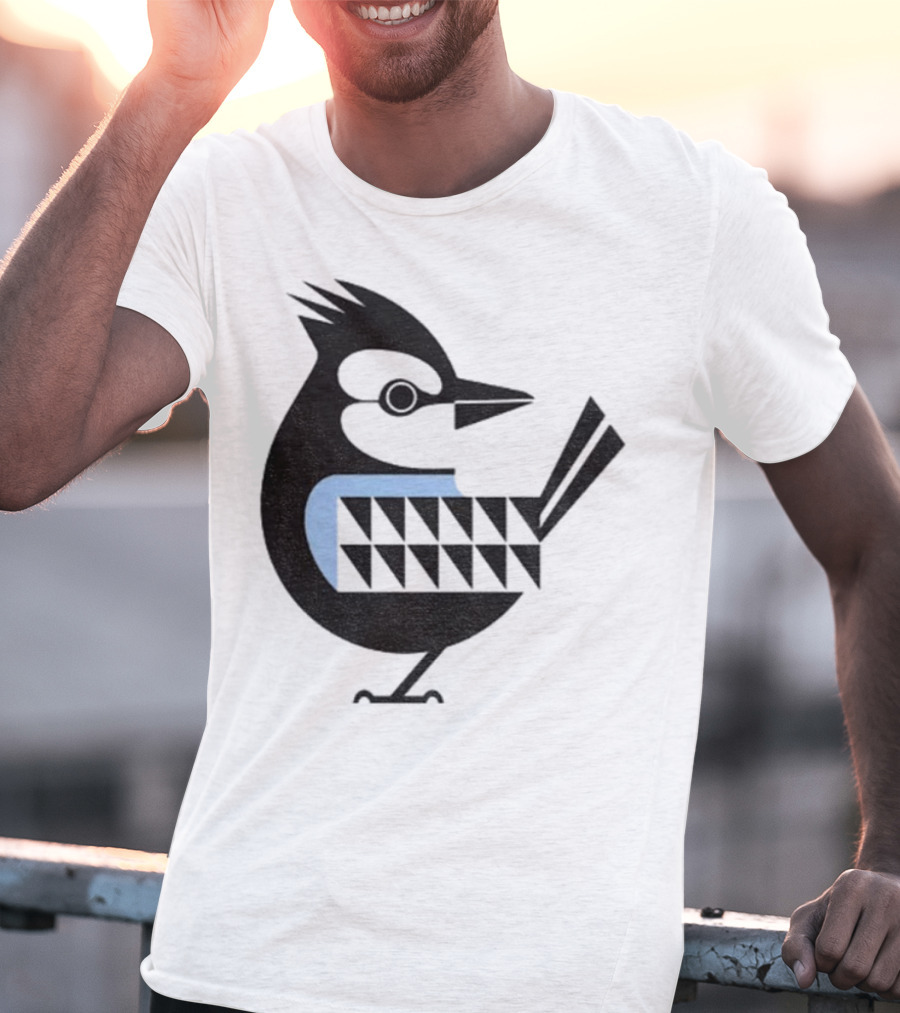 Toronto Blue Jays Retro Blue Bird Baseball Illustration T-Shirt