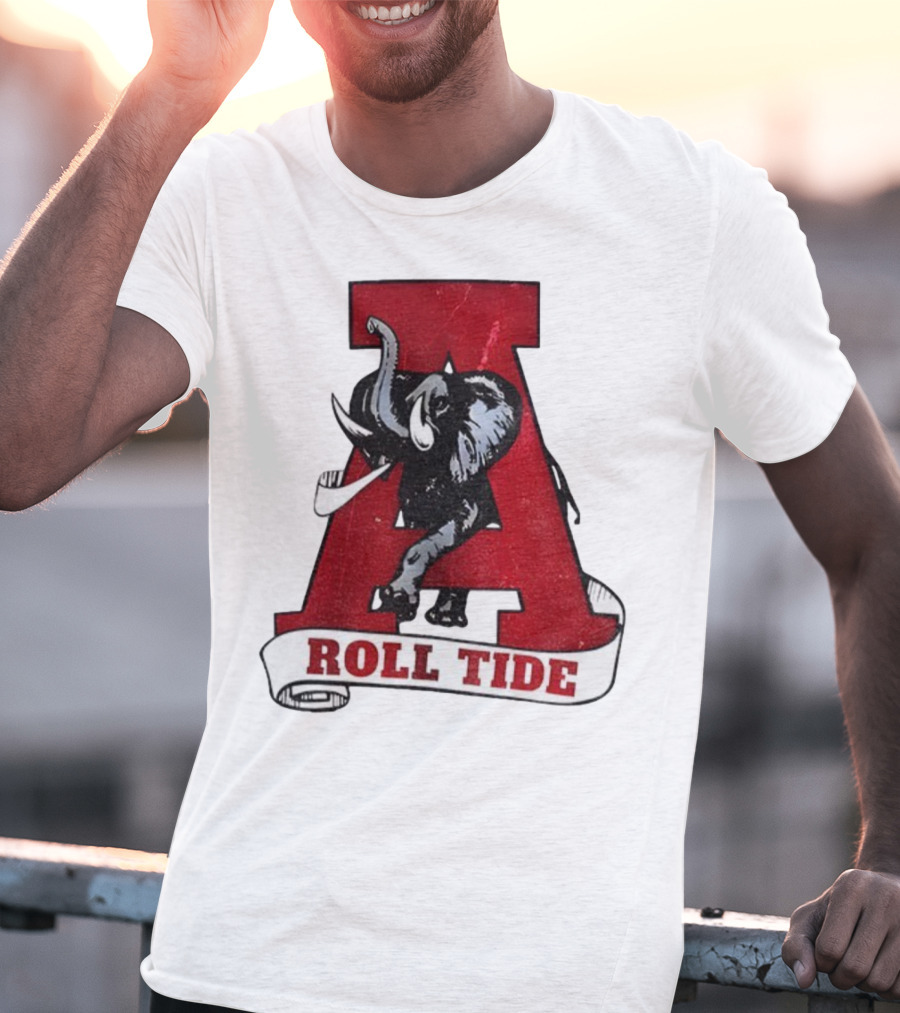 Vintage Roll Tide Alabama Crimson Tide Elephant Retro A T-Shirt