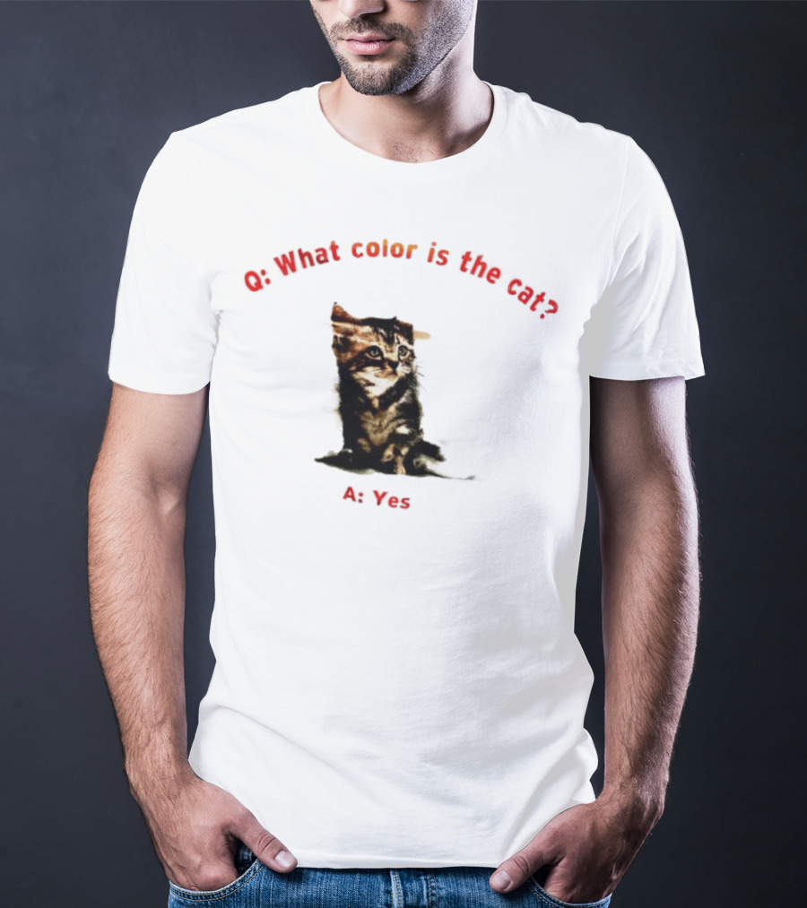 What Color Is The Cat Yes Kitten T-Shirt