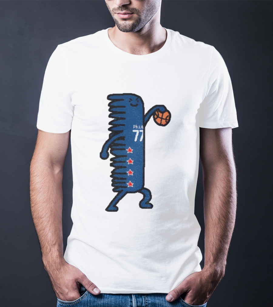 V.J. Edgecombe Phila 77 Philadelphia 76ers Basketball Character T-Shirt