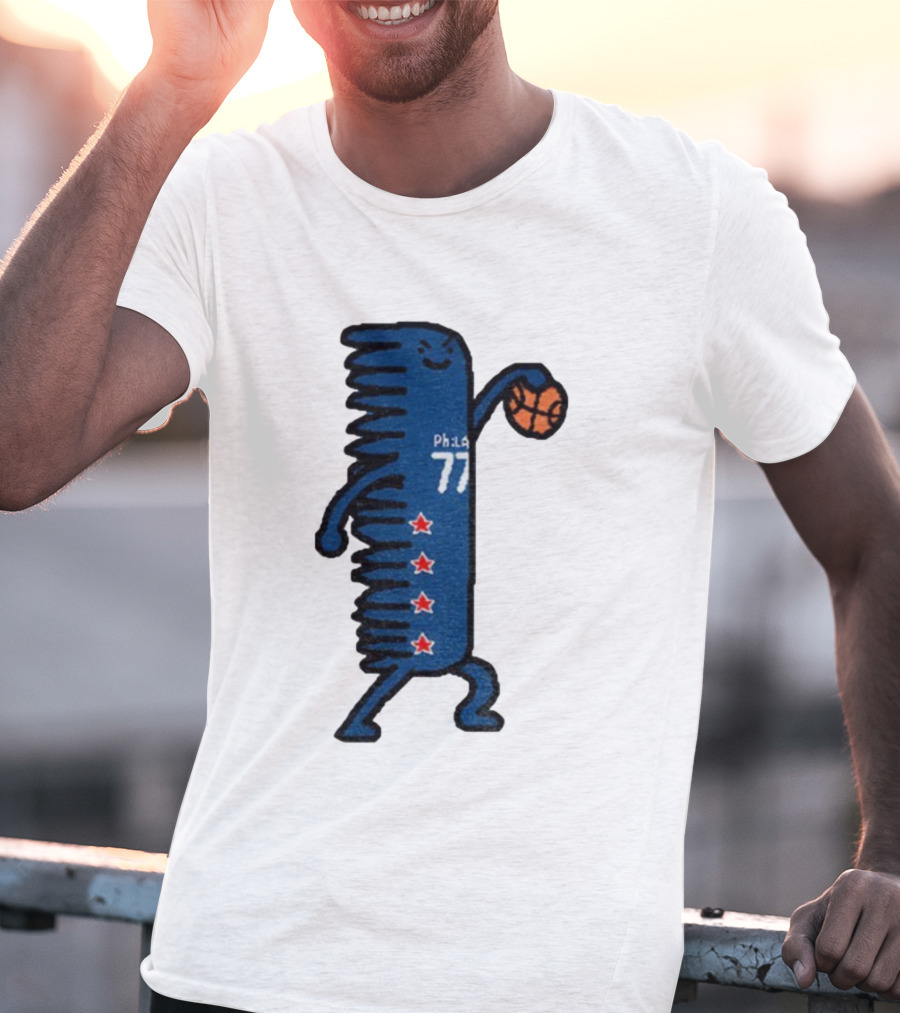 V.J. Edgecombe Phila 77 Philadelphia 76ers Basketball Character T-Shirt