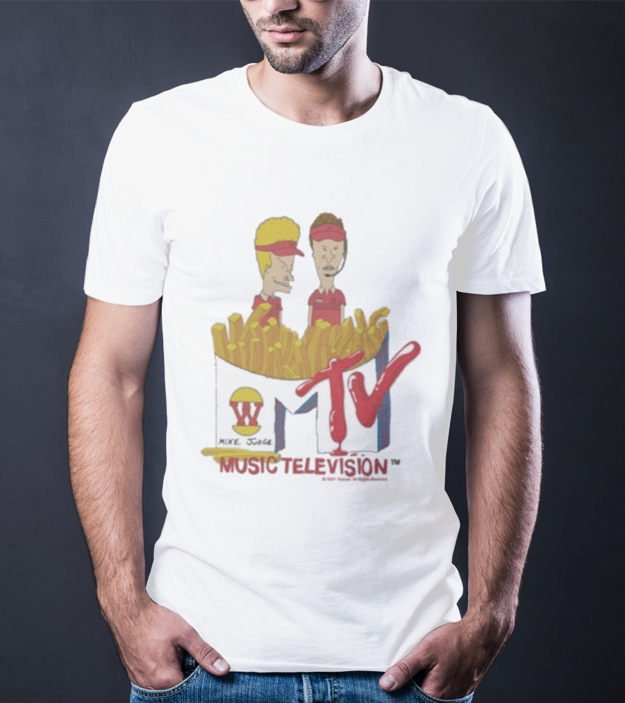Beavis And Butt-Head MTV Mike Judge Burger World Music Television T-Shirt