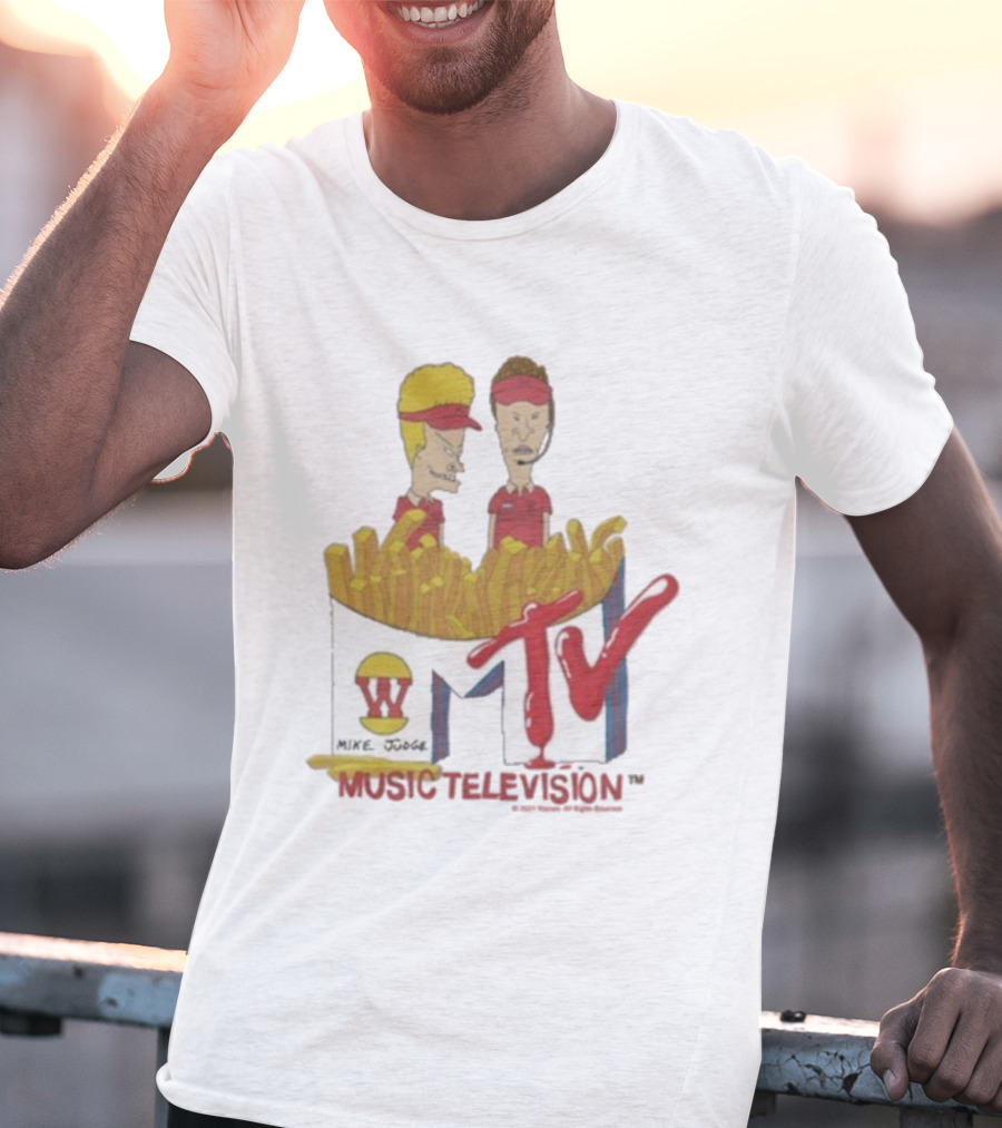 Beavis And Butt-Head MTV Mike Judge Burger World Music Television T-Shirt