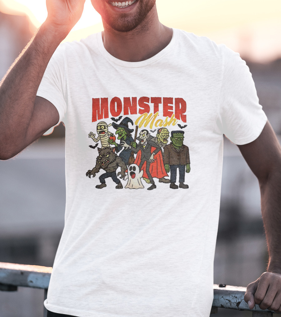 Monster Mash Vintage Horror Movie Vampire Monster Bash T-Shirt