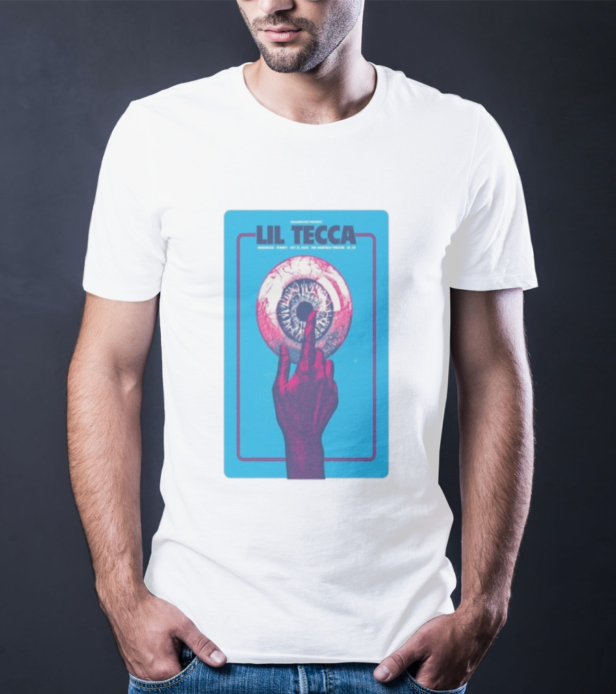 Lil Tecca Live At The Warfield Theatre San Francisco Oct 21 2025 Hand Eye Iconography T-Shirt