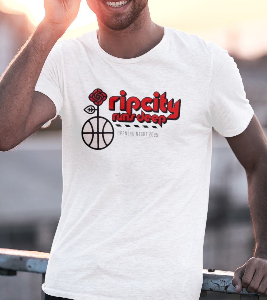 Ripcity Runs Deep Portland Trail Blazers Opening Night 2025 T-Shirt